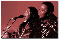 Myrtle Brown and Linda Hornbuckle singing